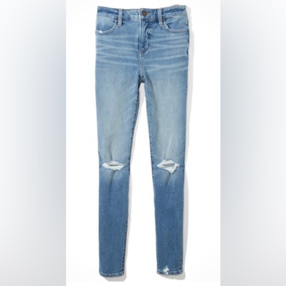 American Eagle High Waisted Ripped Jeans